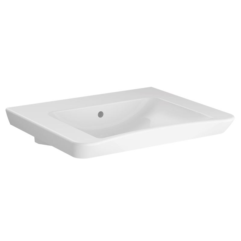 S20 Standard WashbasinWithout Tap Hole, With Overflow Hole, 65 cm, White