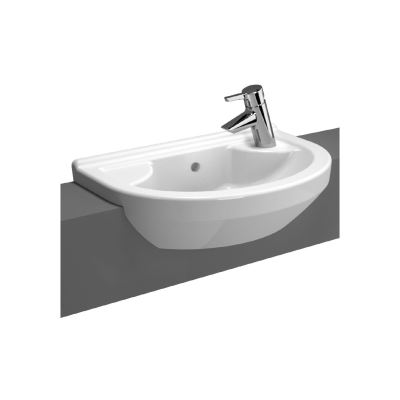 S50 Round Compact Semi-Recessed Washbasin