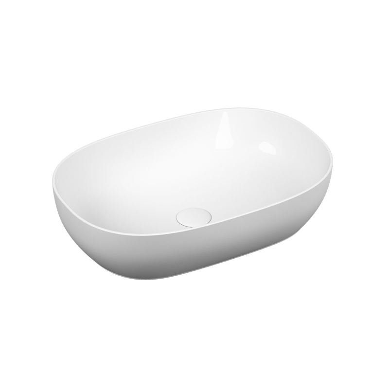 Outline BowlWithout Tap Hole, Without Overflow Hole, 60 cm, White