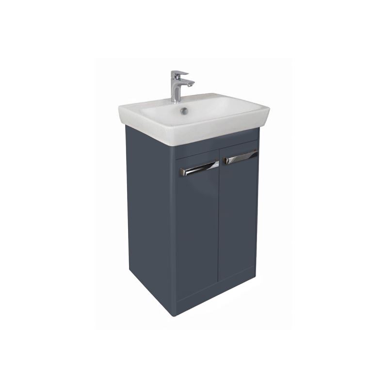 M-Line Washbasin Unit60 cm, with Doors, Floor-Standing, High Gloss Anthracite