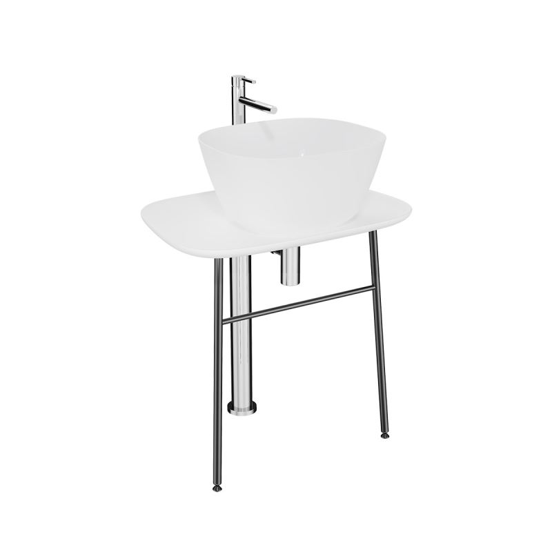 Plural Free-Standing Washbasin Unit70 cm, Low, White