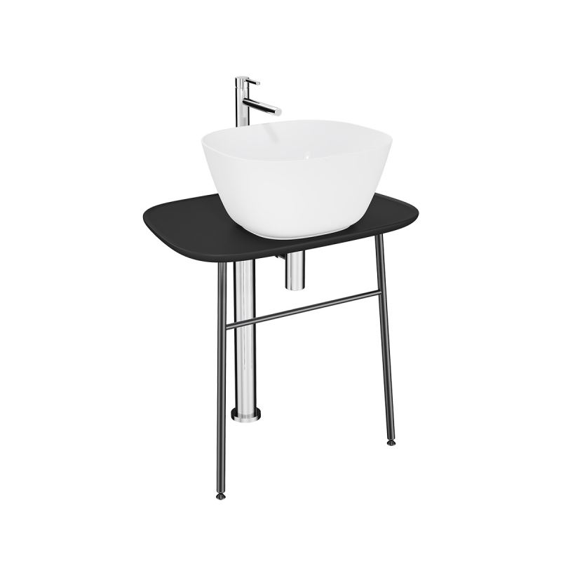 Plural Free-Standing Washbasin Unit70 cm, Low, Matte Black