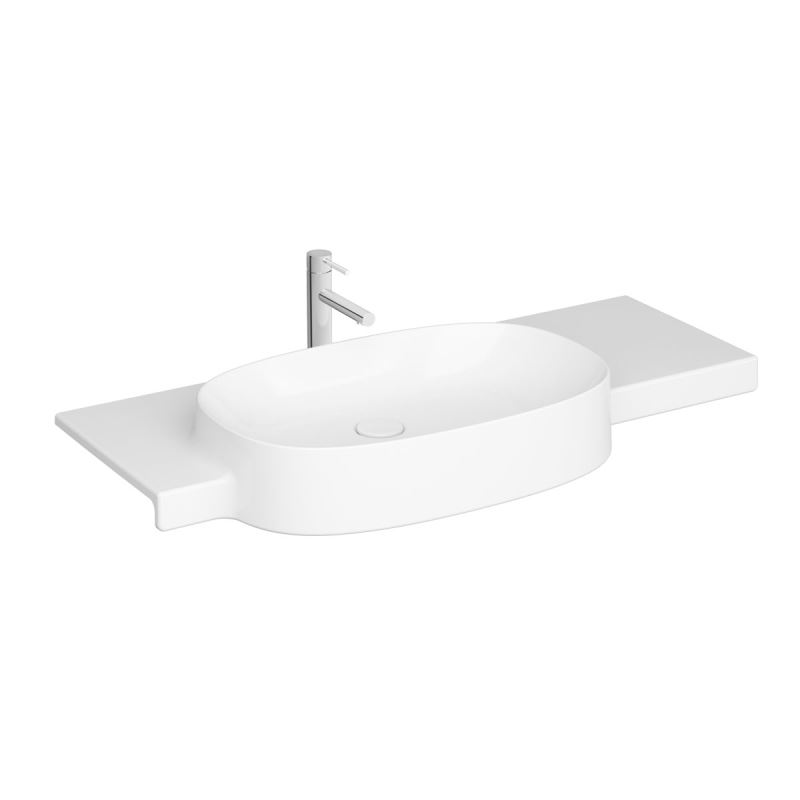Voyage Vanity BasinWith Tap Hole, Without Overflow Hole, 100 cm, White