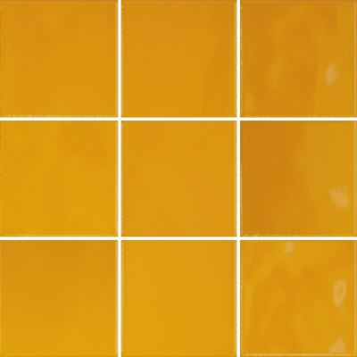 10x10 retromix Tile Amber Yellow Glossy
