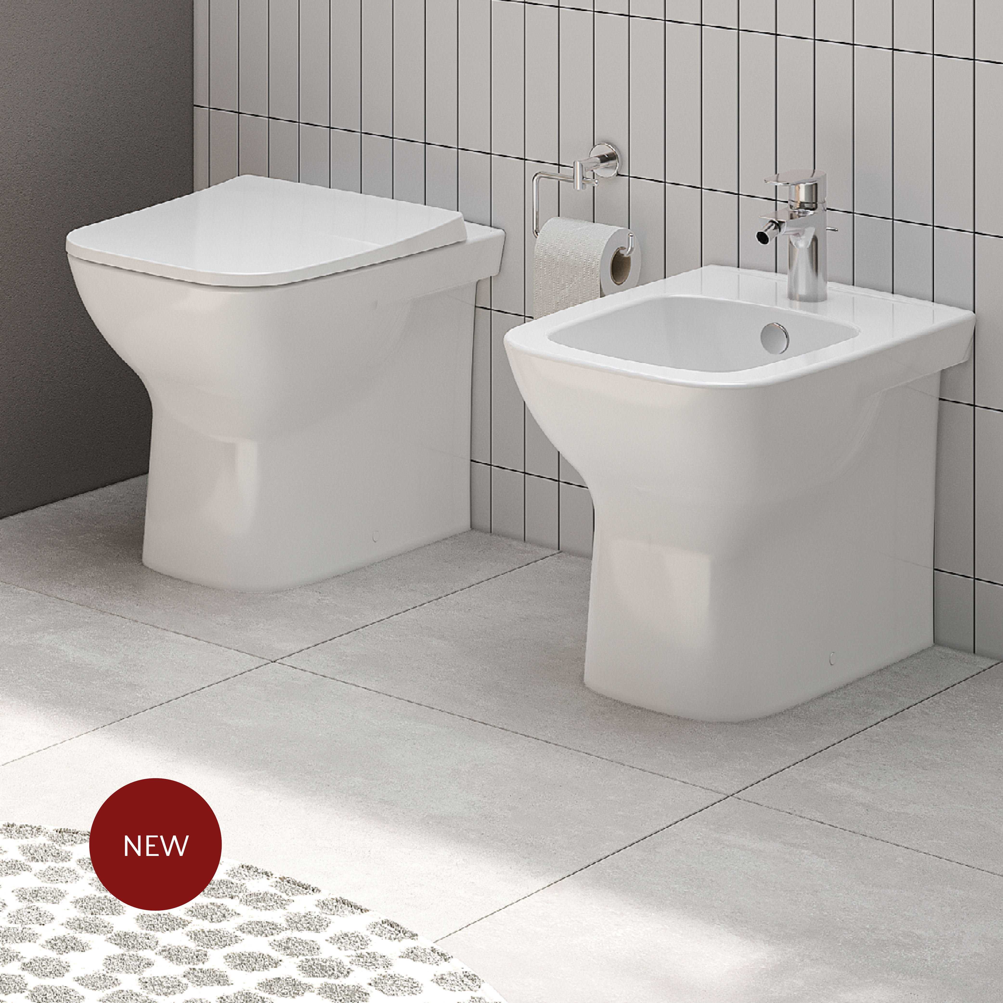 VitrA S20 toilet and bidet collection in a modern bathroom