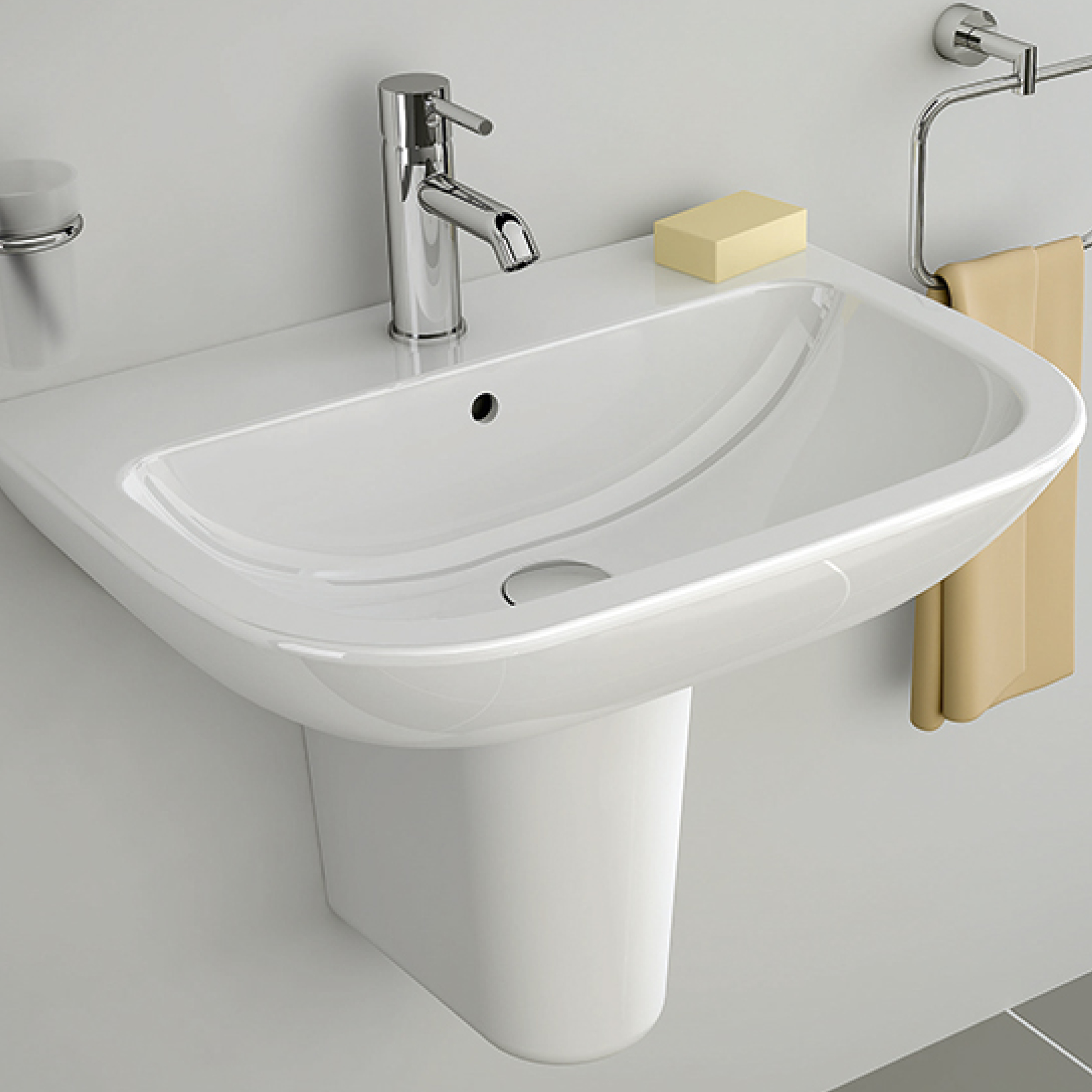 S20 full pedestal washbasin