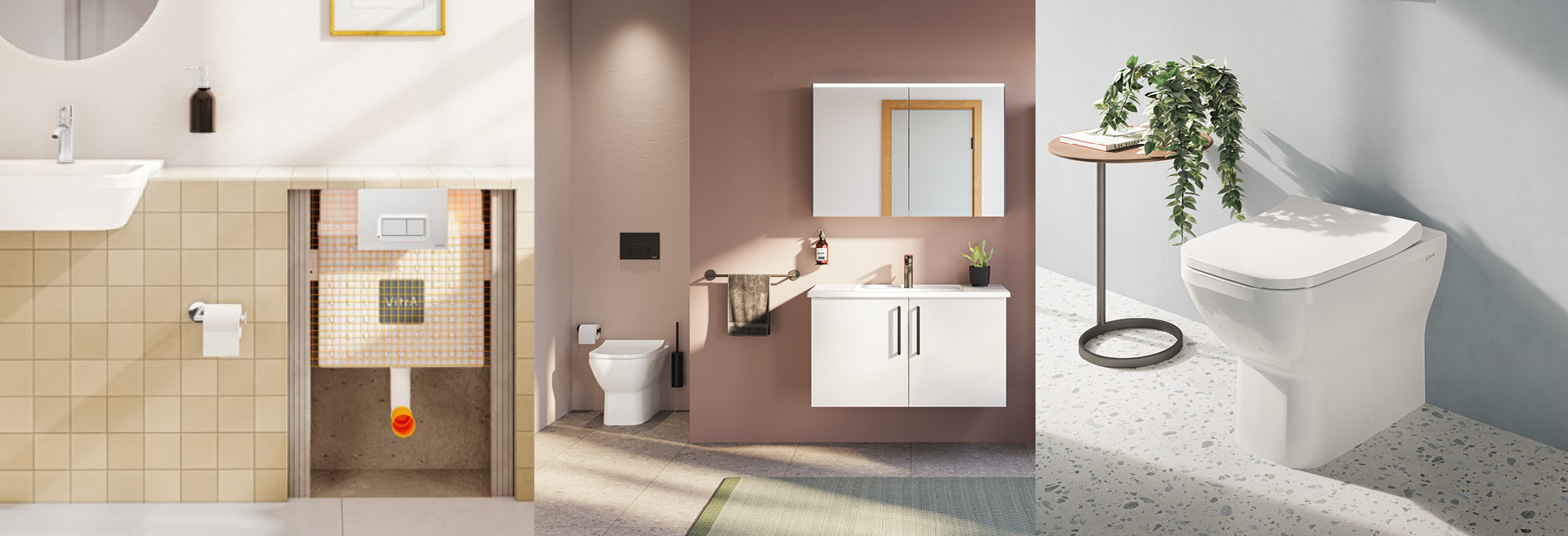 Concealed cistern for back-to-wall toilets