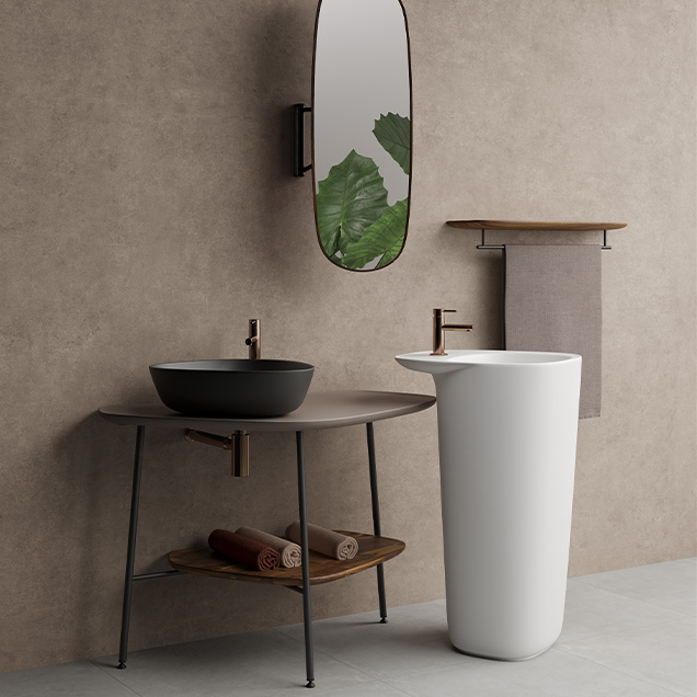 VitrA Plural Çanak Lavabo Monoblok Lavabo Ayna Terri Pecora